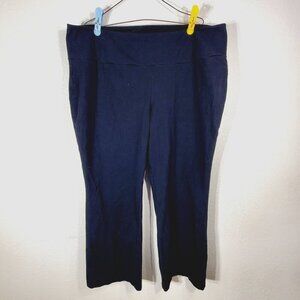 Women With Control 3XP Black Stretch Cotton Blend Wide Leg Pants